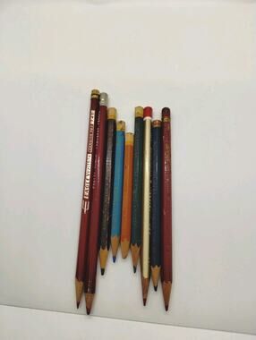 9 Vintage Colored Pencils - Dixon Thinex - Eagle Verithin Tryrex Vivichrome